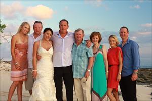 Team Hawkes with Greg and Barb on their wedding day at Vomo Island Fiji